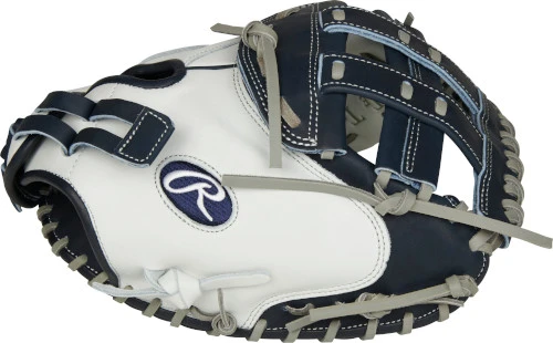 33 Inch Rawlings Liberty Advanced Color Series RLACM33FPN Women's White/Navy Fastpitch Softball Catcher Mitt 3 33 Inch Rawlings Liberty Advanced Color Series RLACM33FPN Women's White/Navy Fastpitch Softball Catcher Mitt - Image 3