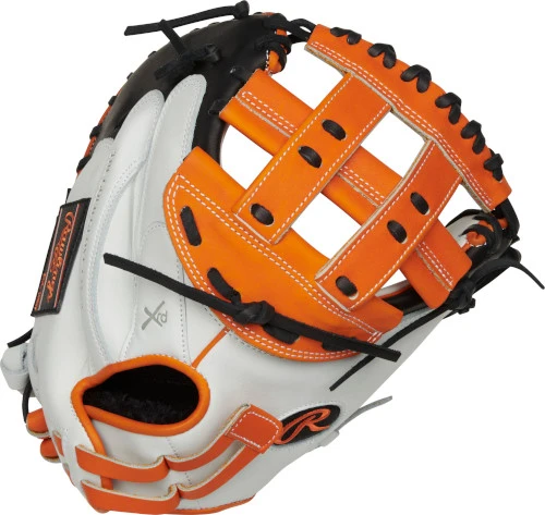 33 Inch Rawlings Liberty Advanced Color Series RLACM33FPOB Women's White/Orange/Black Fastpitch Softball Catcher Mitt 1 33 Inch Rawlings Liberty Advanced Color Series RLACM33FPOB Women's White/Orange/Black Fastpitch Softball Catcher Mitt