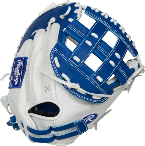 33 Inch Rawlings Liberty Advanced Color Series RLACM33FPR Women's White/Royal Fastpitch Softball Catcher Mitt 1 33 Inch Rawlings Liberty Advanced Color Series RLACM33FPR Women's White/Royal Fastpitch Softball Catcher Mitt