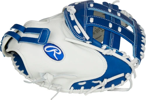 33 Inch Rawlings Liberty Advanced Color Series RLACM33FPR Women's White/Royal Fastpitch Softball Catcher Mitt 3 33 Inch Rawlings Liberty Advanced Color Series RLACM33FPR Women's White/Royal Fastpitch Softball Catcher Mitt - Image 3