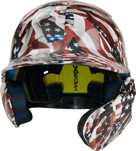Rawlings Mach USA MACHEXT-USA-SR Senior Batting Helmet W/ Extension 2 Rawlings Mach USA MACHEXT-USA-SR Senior Batting Helmet W/ Extension - Image 2