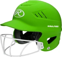 Rawlings Velo Highlighter RCFHLFG Women's Fastpitch Softball Batting Helmet W/ Facemask
